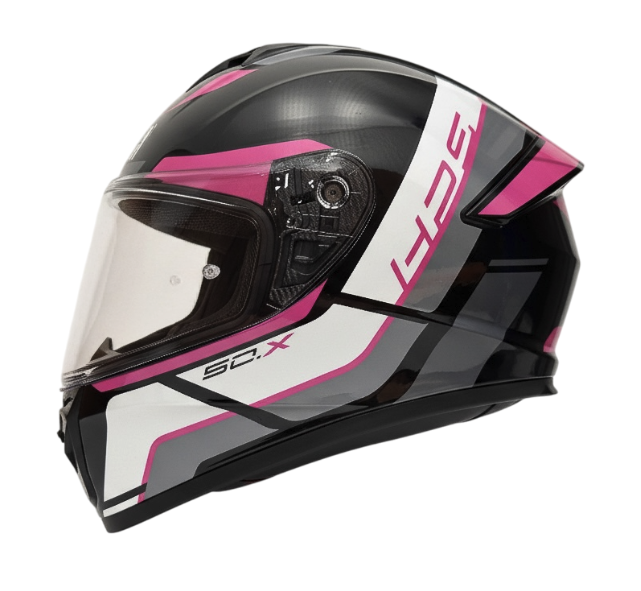 CASCO INTEGRAL GIVI H50X LINES NEGRO GRIS BLANCO FUCSIA BRILLO