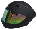 CASCO INTEGRAL SMK STELLAR SOLID NEGRO MATE LOGOS ROSA CROMADO
