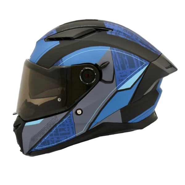 CASCO INTEGRAL SPARTAN DOBLE VISOR PANTHER DETROIT AZUL