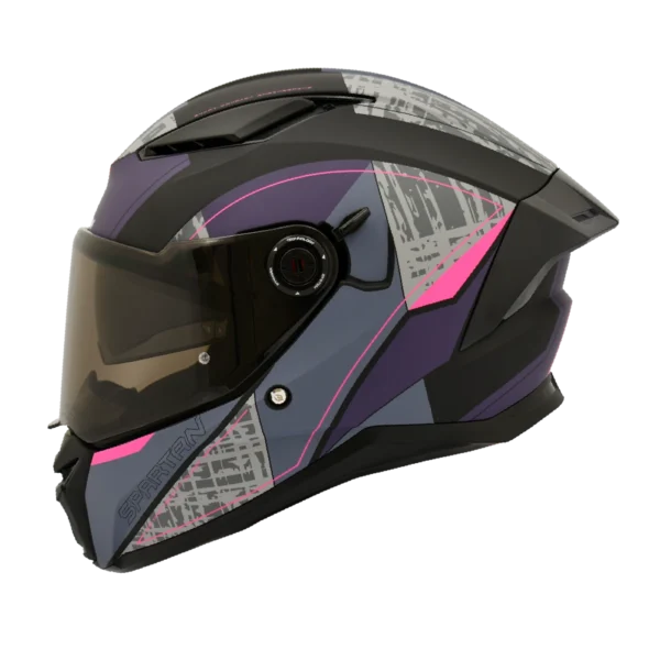 CASCO INTEGRAL SPARTAN DOBLE VISOR PANTHER DETROIT ROSADO
