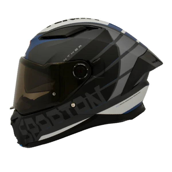 CASCO INTEGRAL SPARTAN DOBLE VISOR PANTHER FLIGHT NEGRO GRIS 