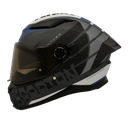 CASCO INTEGRAL SPARTAN DOBLE VISOR PANTHER FLIGHT NEGRO GRIS 