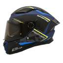 CASCO INTEGRAL SPARTAN DOBLE VISOR PANTHER RAPTOR AZUL AMARILLO