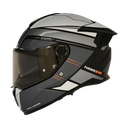 CASCO INTEGRAL SPARTAN DOBLE VISOR HAWK EVO DARKJS BLANCO GRIS NEGRO