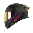 CASCO INTEGRAL SHAFT 526SP EVO SOLID NEGRO FUCSIA MATE SPOILER NUEVO