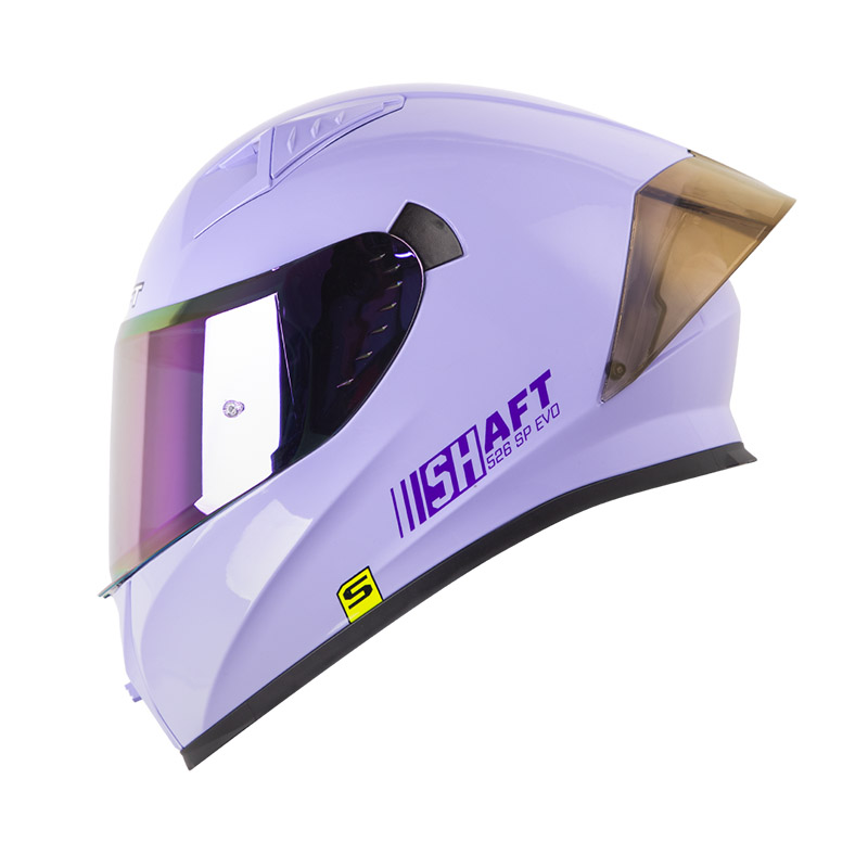 CASCO INTEGRAL SHAFT 526SP EVO SOLID MORADO CLARO MORADO BRILLO SPOILER NUEVO