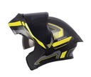 CASCO ABATIBLE ICH 3120 DOBLE VISOR TRADE NEGRO AMARILLO MATE VISOR NEGRO