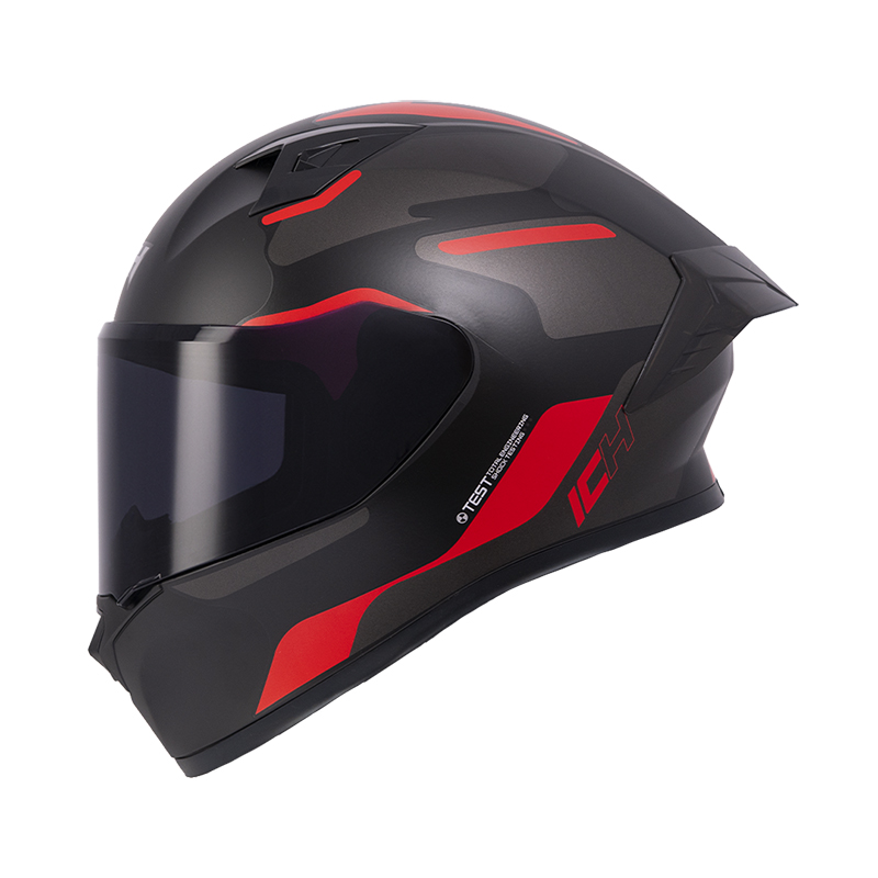 CASCO INTEGRAL ICH 503 SKP NEGRO ROJO MATE VISOR NEGRO (S)