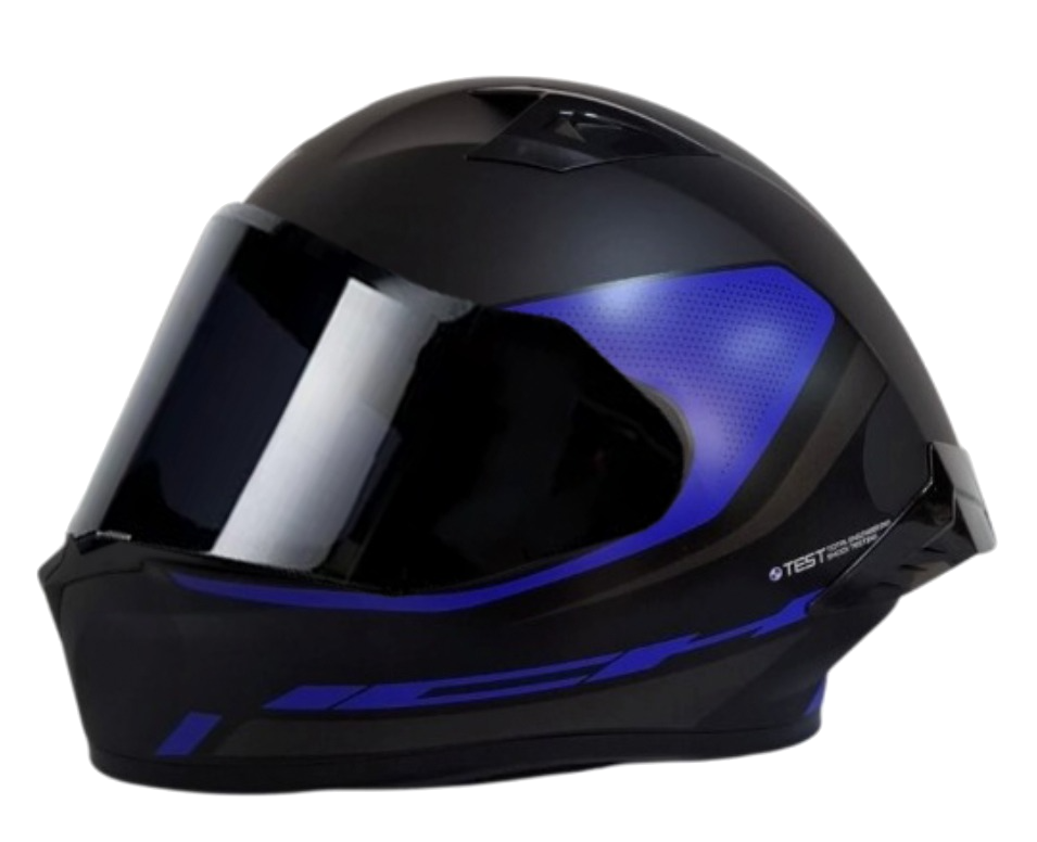 CASCO INTEGRAL ICH 503 SHADOWTEC NEGRO AZUL MATE VISOR NEGRO