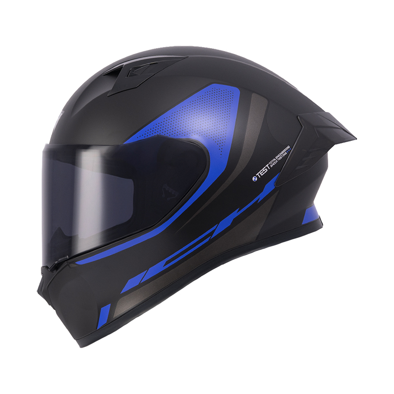 CASCO INTEGRAL ICH 503 SHADOWTECH NEGRO AZUL MATE VISOR NEGRO