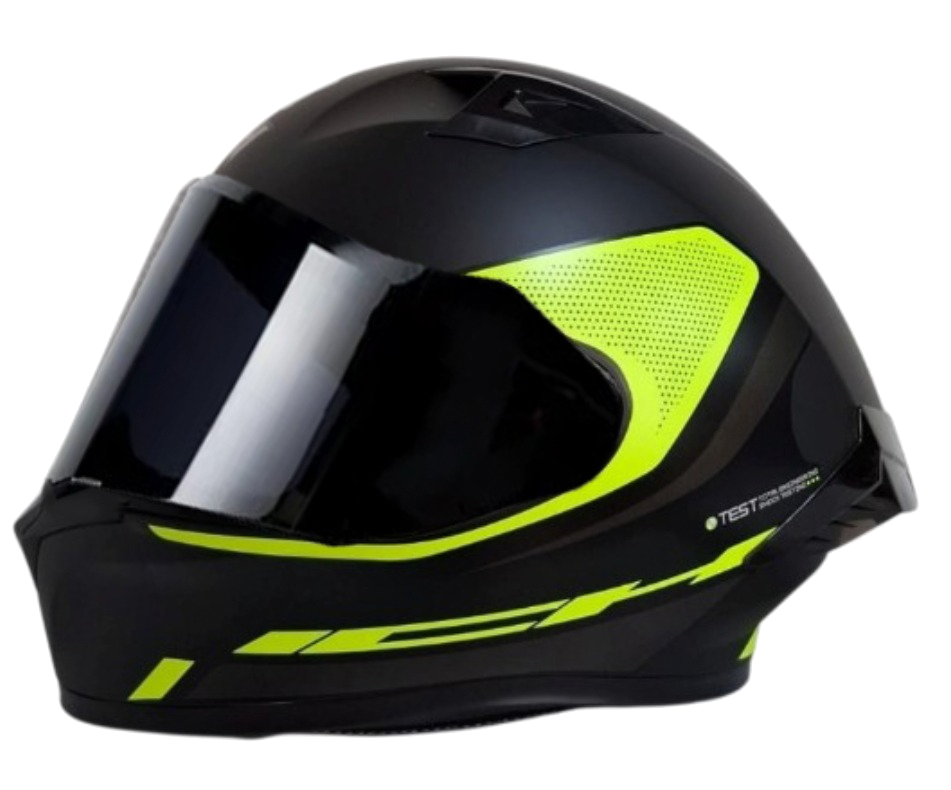 CASCO INTEGRAL ICH 503 SHADOWTEC NEGRO AMARILLO MATE VISOR NEGRO