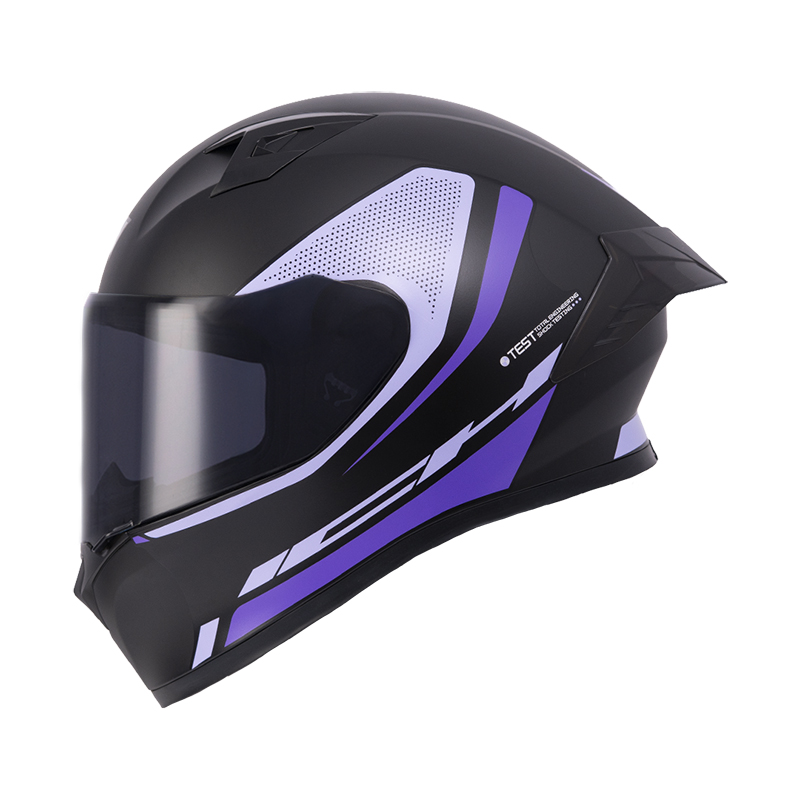 CASCO INTEGRAL ICH 503 SHADOWTECH NEGRO MORADO CLARO MATE VISOR NEGRO