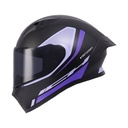 CASCO INTEGRAL ICH 503 SHADOWTECH NEGRO MORADO CLARO MATE VISOR NEGRO