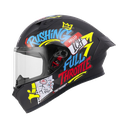 CASCO INTEGRAL ICH 503 SCRAPS NEGRO ROJO MATE VISOR TRANSPARENTE