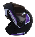 CASCO ABATIBLE ICH 3110 DOBLE VISOR XPACER NEGRO MORADO MATE VISOR NEGRO