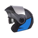 CASCO ABATIBLE ICH 3110 DOBLE VISOR XMAL NEGRO AZUL MATE VISOR SILVER
