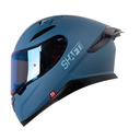 CASCO INTEGRAL SHAFT PRO 612 DOBLE VISOR SOLID AZUL GRIS MATE
