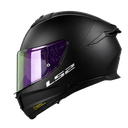CASCO INTEGRAL LS2 808 DOBLE VISOR STREAM SOLID NEGRO MATE VISOR MORADO