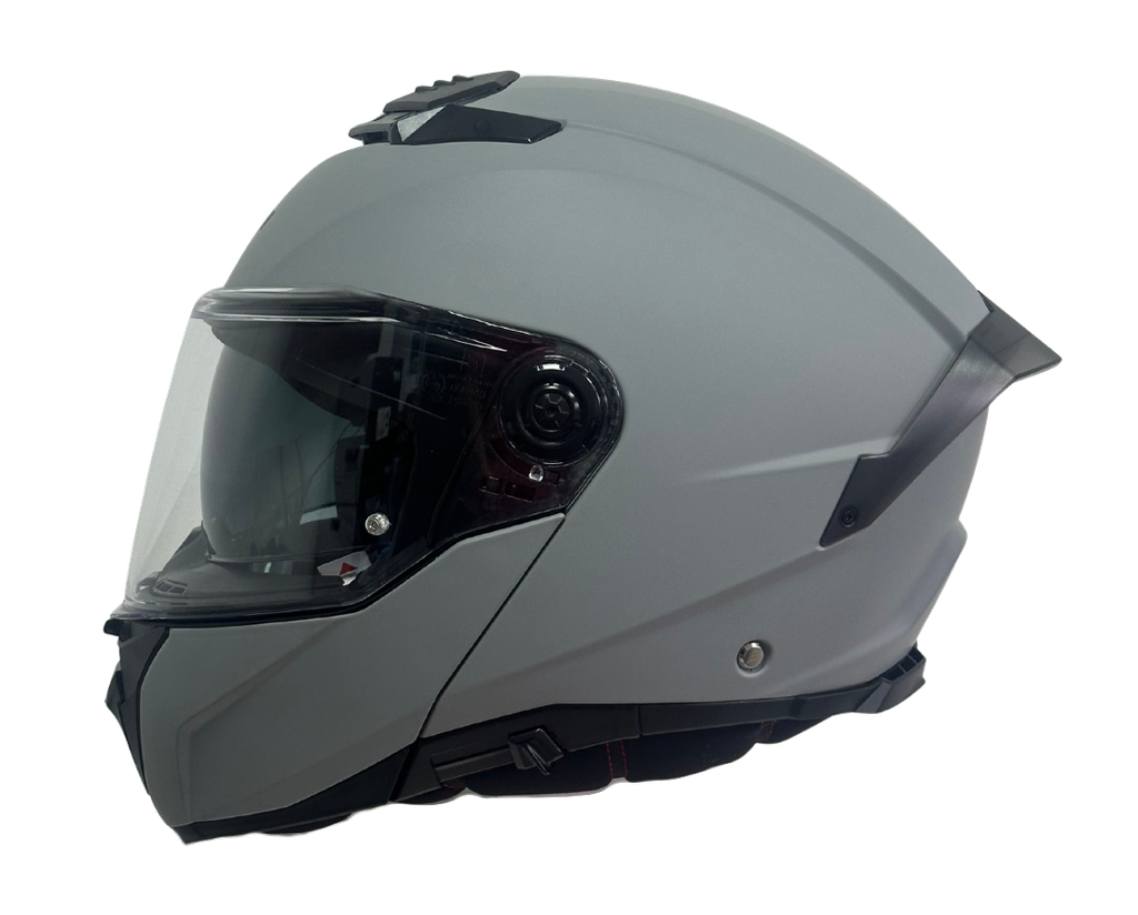 [133500PA12204] CASCO ABATIBLE MT FU404 DOBLE VISOR ATOM 2 PURE A12 GRIS MATE (S)