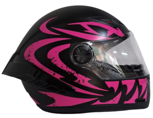 [190870] CASCO INTEGRAL ICH 501SP TRIBAL NEGRO FUCSIA MATE VISOR TRANSPARENTE (S)