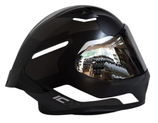 CASCO INTEGRAL ICH 503 SKP NEGRO SILVER MATE VISOR SILVER
