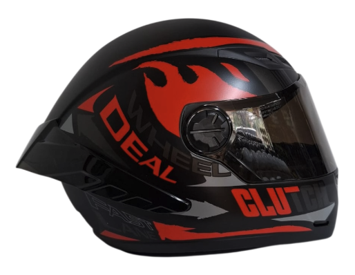 CASCO INTEGRAL ICH 501SP SPEED FREA NEGRO ROJO MATE VISOR NEGRO (S)