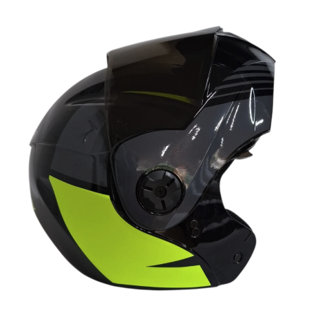 CASCO ABATIBLE ICH 3110 DOBLE VISOR XMAL NEGRO AMARILLO BRILLO VISOR NEGRO