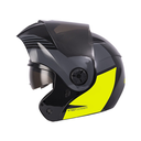 CASCO ABATIBLE ICH 3110 DOBLE VISOR XMAL NEGRO AMARILLO BRILLO VISOR NEGRO