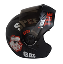 CASCO ABATIBLE ICH 3110 DOBLE VISOR CHILL NEGRO ROJO MATE VISOR NEGRO