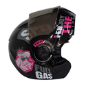 CASCO ABATIBLE ICH 3110 DOBLE VISOR CHILL NEGRO FUCSIA BRILLO VISOR SILVER