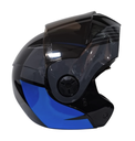 CASCO ABATIBLE ICH 3110 DOBLE VISOR XMAL NEGRO AZUL BRILLO VISOR NEGRO