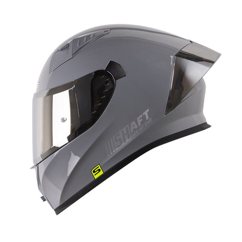 CASCO INTEGRAL SHAFT 526SP EVO SOLID GRIS SILVER VISOR SILVER VENTILACIONES GRIS SPOILER NUEVO