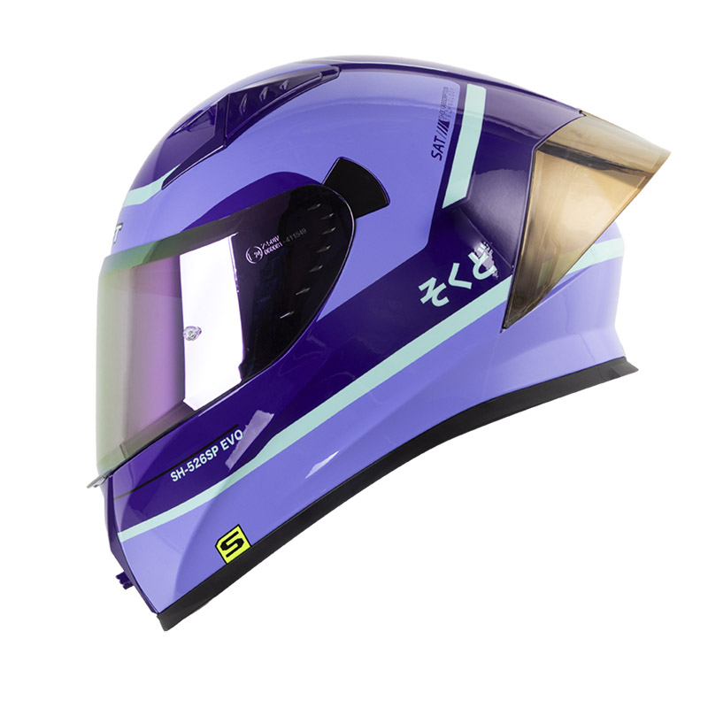 CASCO INTEGRAL SHAFT 526SP EVO NIHON MORADO TURQUESA BRILLO