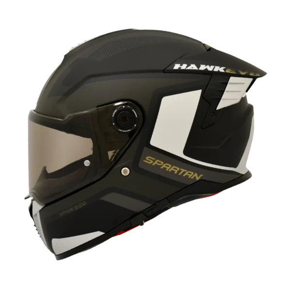 CASCO INTEGRAL SPARTAN DOBLE VISOR HAWK EVO SAPPHIRE B2 NEGRO PLATEADO MATE (S)
