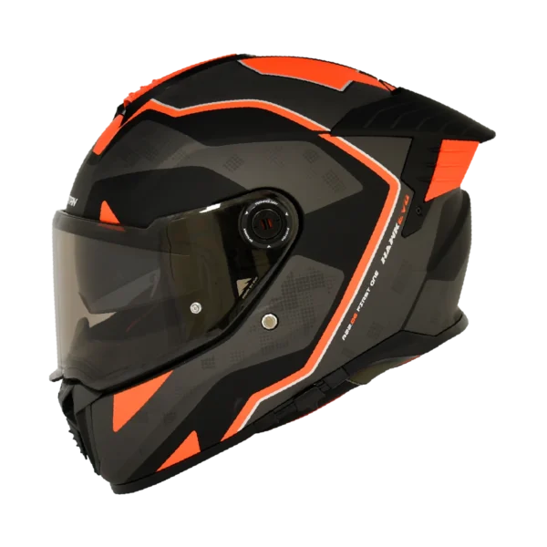 CASCO INTEGRAL SPARTAN DOBLE VISOR HAWK EVO FIRST NEGRO GRIS ROJO MATE (S)