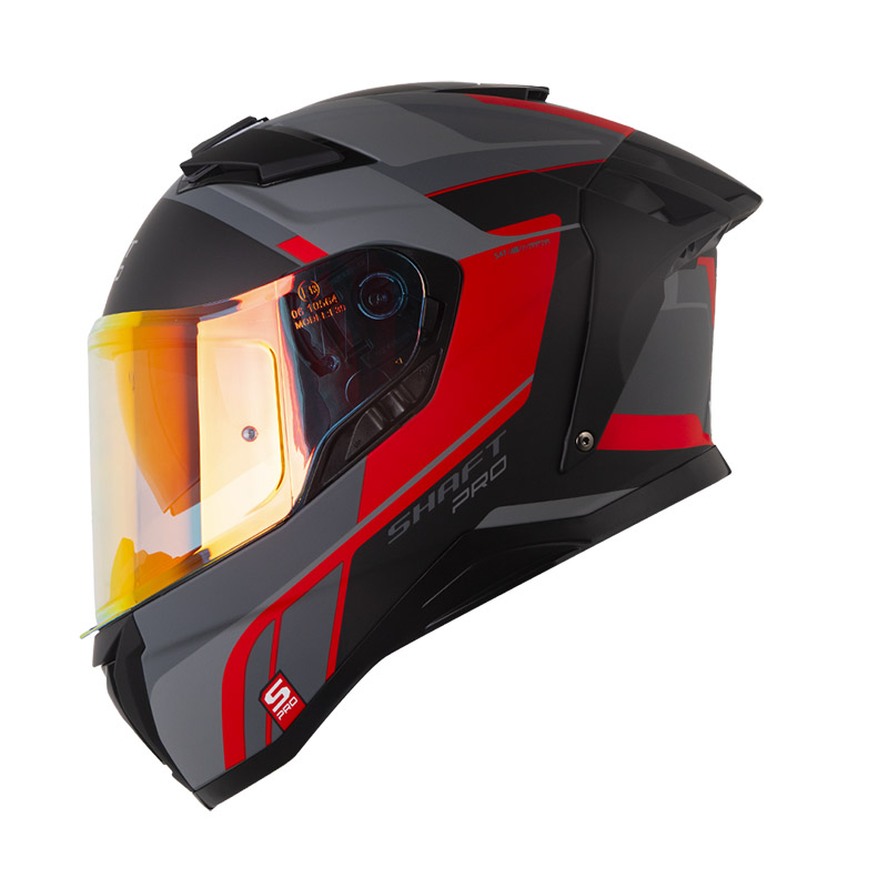 CASCO INTEGRAL SHAFT PRO 606SP DOBLE VISOR CLOWKY GRIS OSCURO ROJO MATE