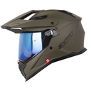 CASCO MULTIPROPOSITO SHAFT PRO MX400 DOBLE VISOR SOLID VERDE NEGRO MATE