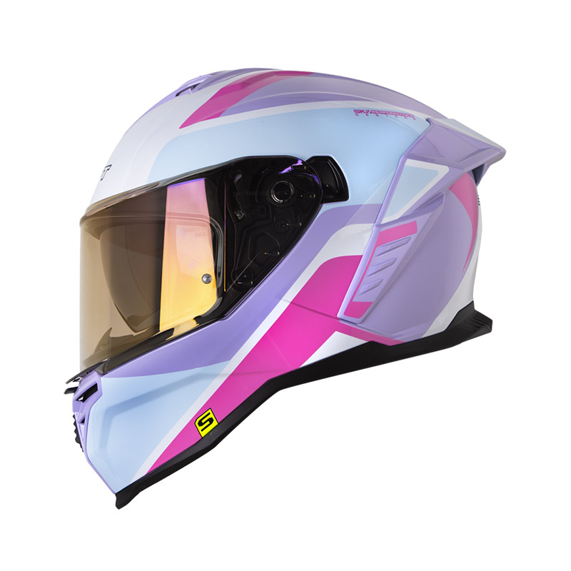 CASCO INTEGRAL SHAFT 598GTR SPEEDOU MORADO CLARO ROSADO BRILLO