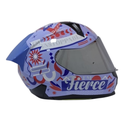 CASCO INTEGRAL SHAFT 560 EVO UNSTOPPABL MORADO CLARO BLANCO BRILLO VISOR SILVER