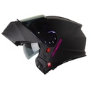 CASCO ABATIBLE SHAFT PRO 4000 EVO DOBLE VISOR SOLID NEGRO FUCSIA MATE