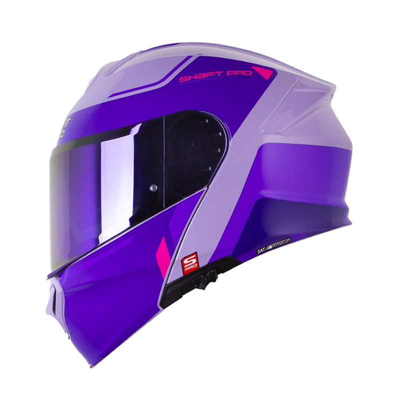 [189793] CASCO ABATIBLE SHAFT PRO 4000 EVO DOBLE VISOR LACED MORADO CLARO MORADO BRILLO (S)