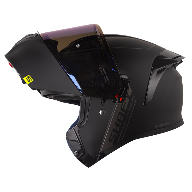 CASCO ABATIBLE SHAFT 3820SP SOLID NEGRO GRIS OSCURO MATE