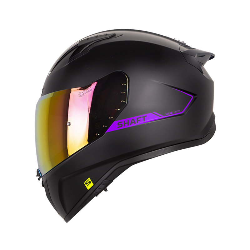 CASCO INTEGRAL SHAFT 532 DOBLE VISOR SOLID NEGRO MORADO MATE