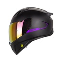 CASCO INTEGRAL SHAFT 532 DOBLE VISOR SOLID NEGRO MORADO MATE