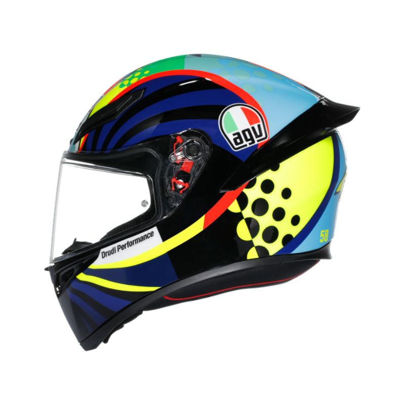 CASCO INTEGRAL AGV K1S ROSSI WINTER TEST 2020 NEGRO FULL COLOR BRILLO