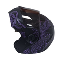CASCO ABATIBLE ICH 3110 DOBLE VISOR ZEN NEGRO MORADO MATE VISOR NEGRO