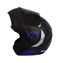 CASCO ABATIBLE ICH 3110 DOBLE VISOR KHAM NEGRO GRIS OSCURO AZUL MATE VISOR NEGRO