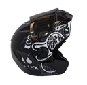 CASCO ABATIBLE ICH 3110 DOBLE VISOR MAGIC NEGRO BLANCO GRIS BRILLO VISOR NEGRO