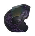CASCO ABATIBLE ICH 3110 DOBLE VISOR ZEN NEGRO MORADO MATE VISOR DORADO