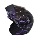 CASCO ABATIBLE ICH 3110 DOBLE VISOR MAGIC NEGRO MORADO CLARO MATE VISOR NEGRO 